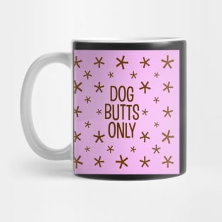 Dog butt pillow (brown on pink) Mug